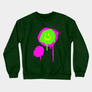 Smiley Face Splash Crewneck Sweatshirt